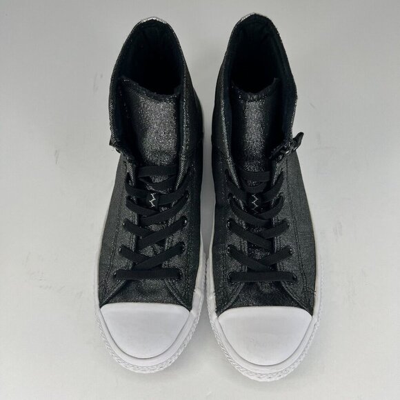 Converse Junior 661850F Gray Chuck Taylor All Star Lace Up Zip Size 6 Sneakers - Picture 4 of 11